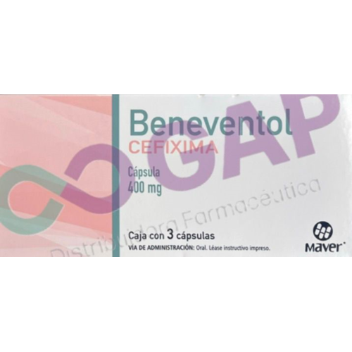 GE CEFIXIMA BENEVENTOL 400 MG 3 CAPSULAS