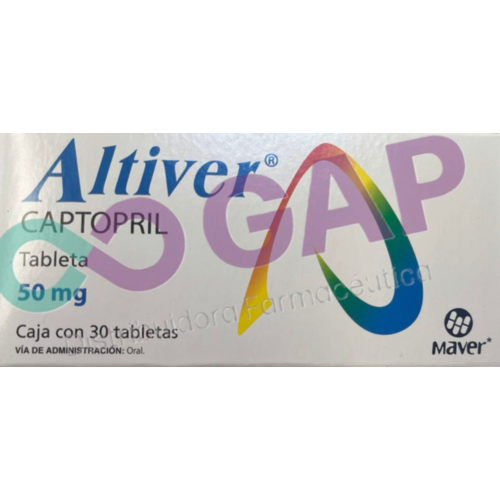 GE CAPTOPRIL ALTIVER 50 MG 30 TABLETAS