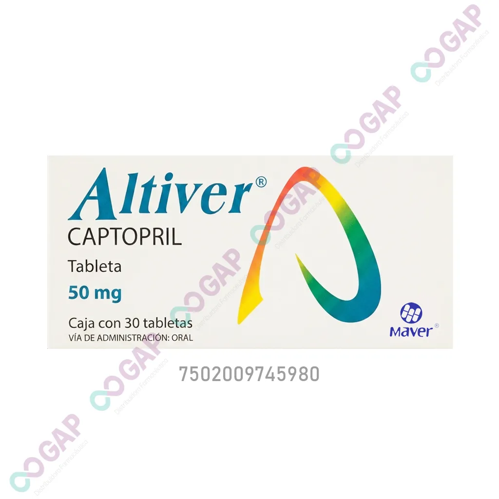 GE CAPTOPRIL ALTIVER 50 MG 30 TABLETAS