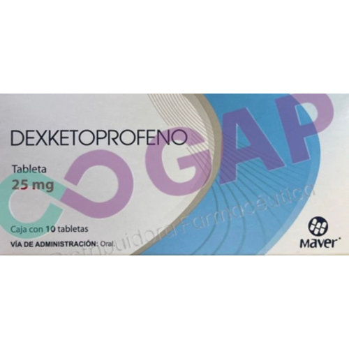 GE DEXKETOPROFENO DOXON 25 MG 10 TABLETAS