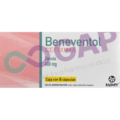 GE CEFIXIMA BENEVENTOL 400 MG 6 CAPSULAS