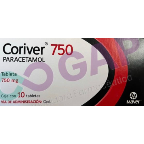 GE PARACETAMOL CORIVER 750 MG 10 TABLETAS