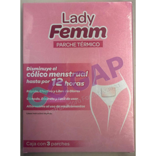 PARCHE TERMICO LADY FEMM CAJA C/3 PARCHES