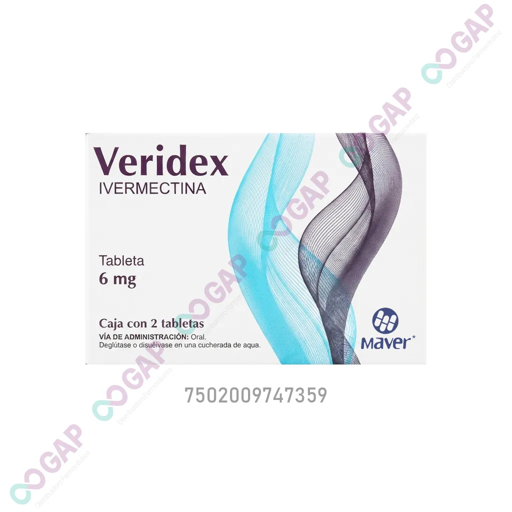 GE IVERMECTINA VERIDEX 6 MG 2 TABLETAS