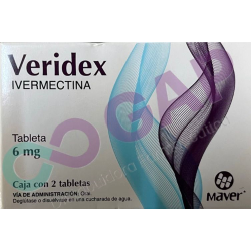 GE IVERMECTINA VERIDEX 6 MG 2 TABLETAS