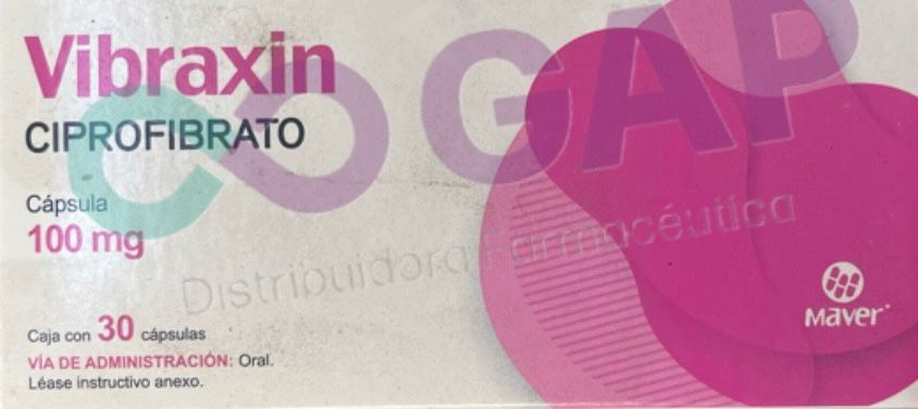 GE CIPROFIBRATO VIBRAXIN 100 MG 30 CAPSULAS