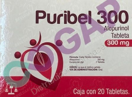 GE ALOPURINOL 300MG C/20 TAB PURIBEL 300