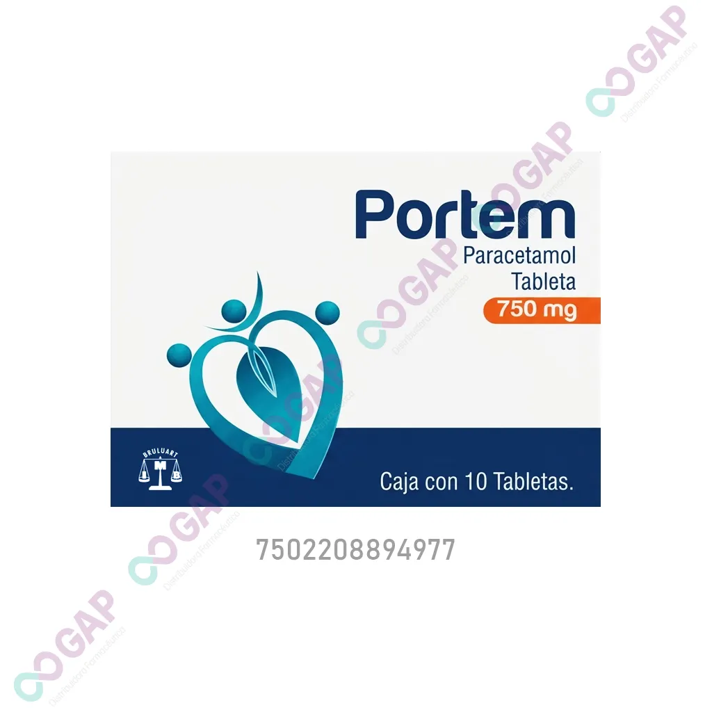 GE PARACETAMOL PORTEM 750 MG 10 TABLETAS