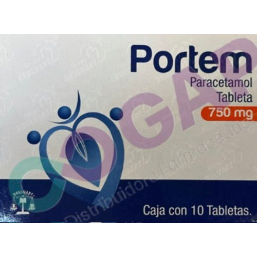 GE PARACETAMOL PORTEM 750 MG 10 TABLETAS