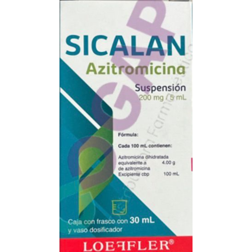 GE AZITROMICINA SICALAN SUSPENCION 200MG/5ML FCO 30 ML