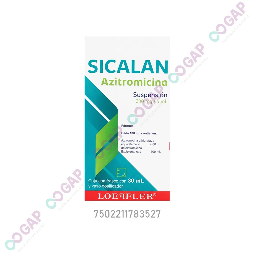 GE AZITROMICINA SICALAN SUSPENCION 200MG/5ML FCO 30 ML