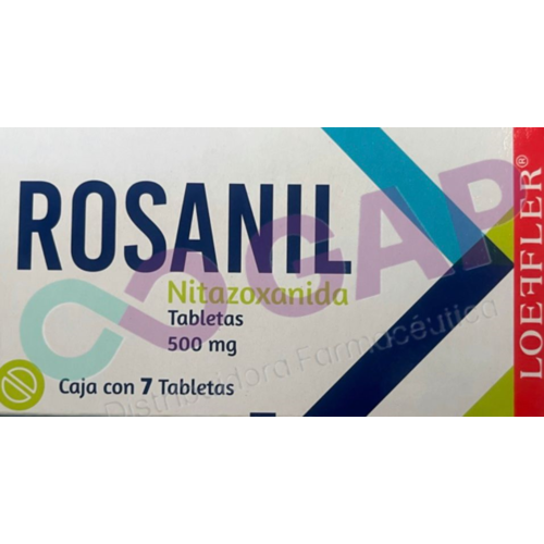 GE NITAZOXANIDA ROSANIL 500MG 7 TABLETAS