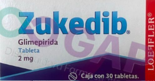 GE GLIMEPIRIDA ZUKEDIB 2 MG 30 TABLETAS