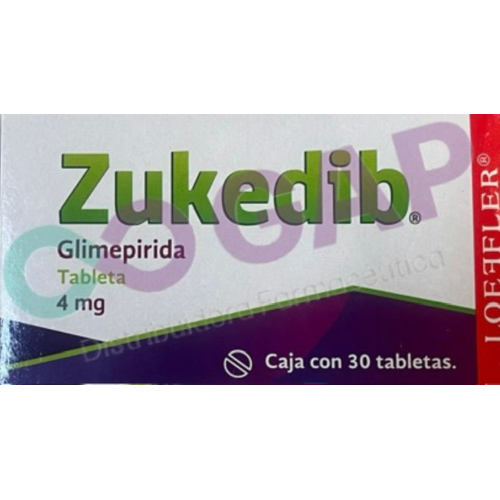 GE GLIMEPIRIDA ZUKEDIB 4 MG 30 TABLETAS
