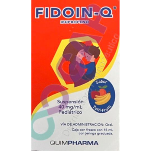 GE IBUPROFENO FIDOIN-Q SUSP PED GTS FCO 15 ML SABOR TUTTI-FRUTTI
