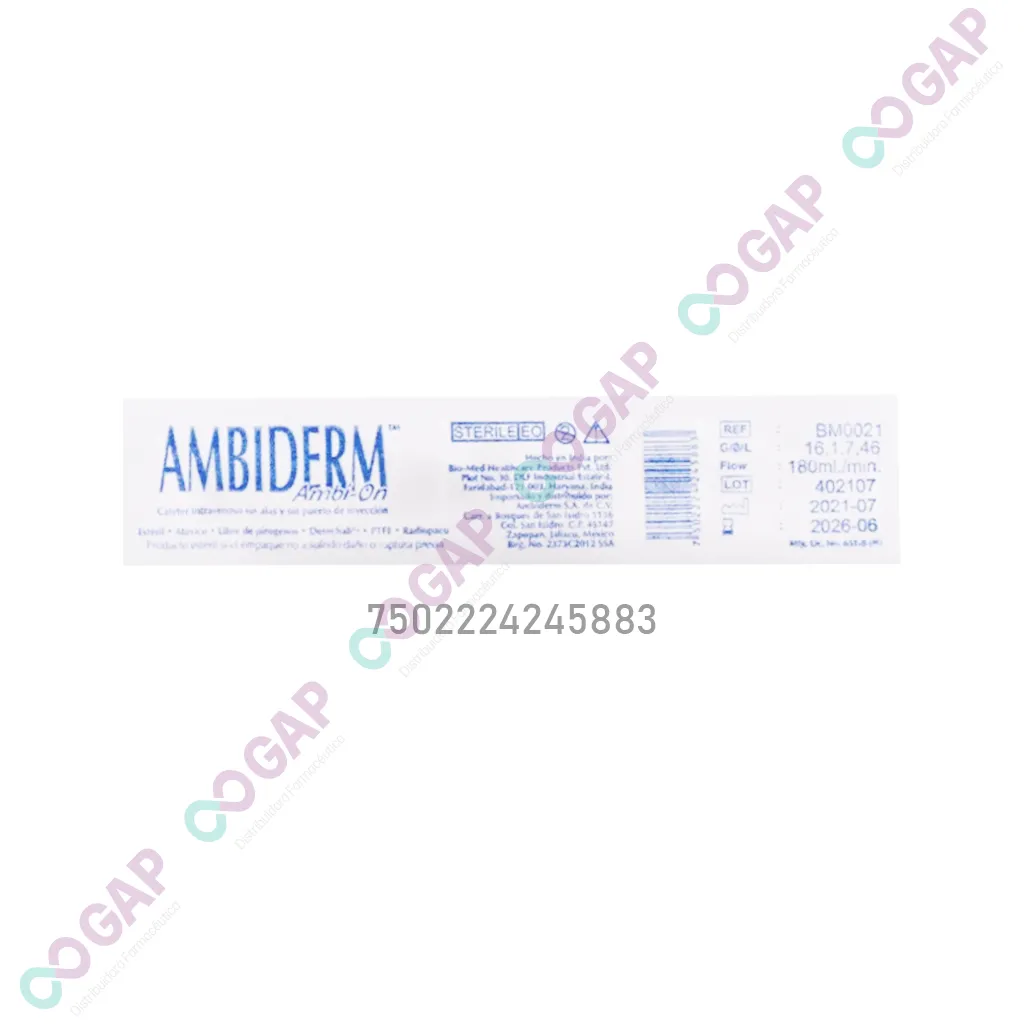 AMBI-ON CATETER AMBIDERM 16GX46MM GRIS 1 PZA