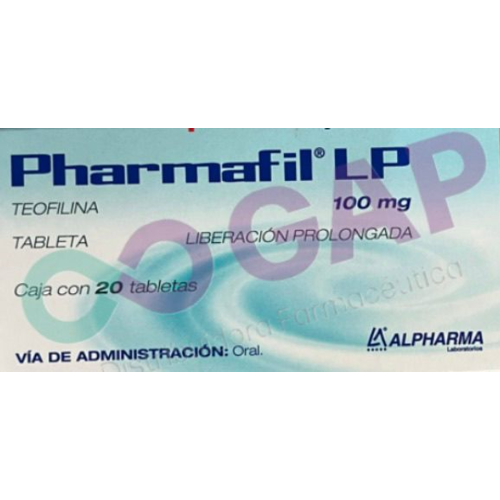 GE TEOFILINA PHARMAFIL LP 100 MG 20 TABLETAS