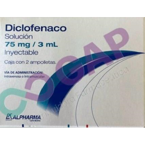 GE DICLOFENACO 75MG/3ML C/2 AMP ALPHARMA