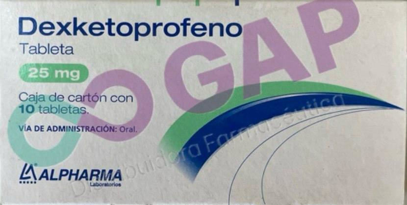 GE DEXKETOPROFENO 25MG C/10 TAB
