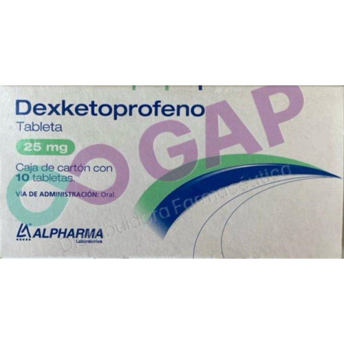 GE DEXKETOPROFENO 25MG C/10 TAB