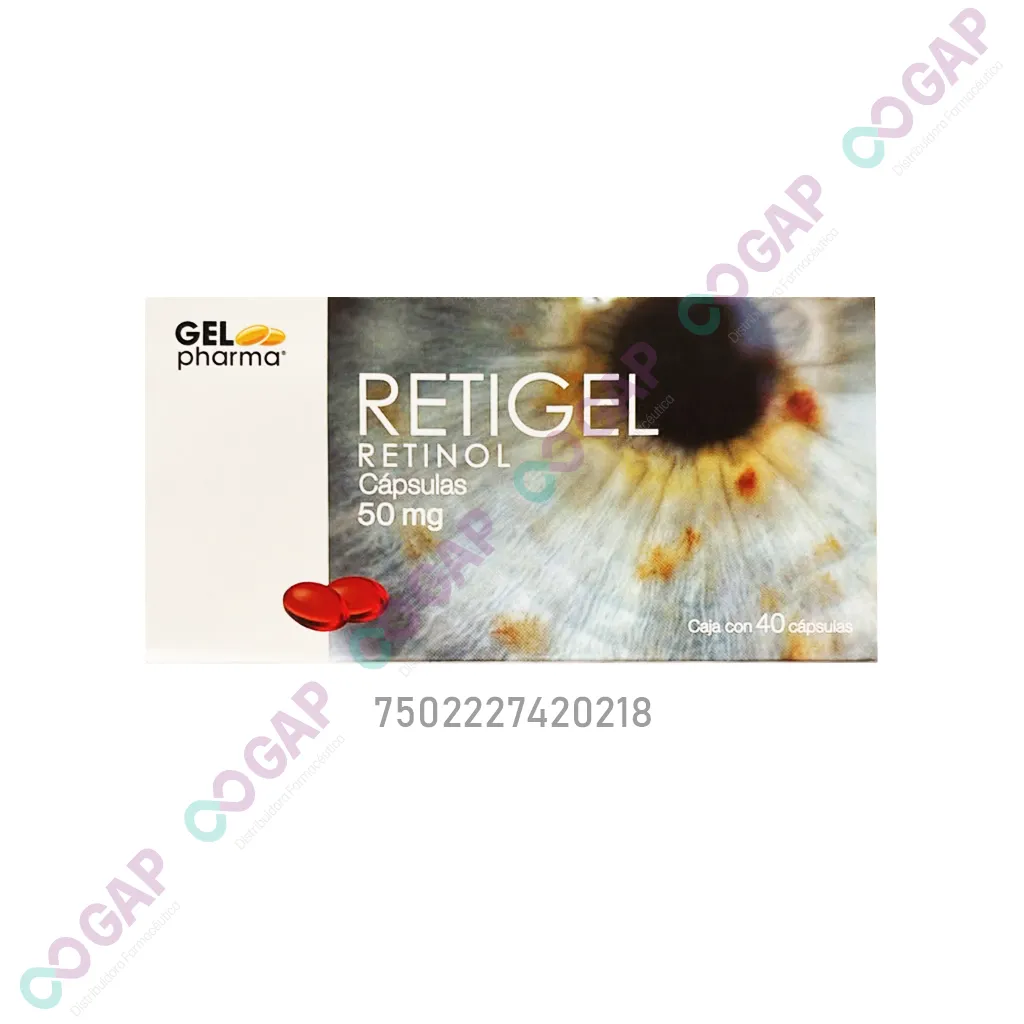 GE RETINOL RETIGEL 50 MG 40 CAPSULAS