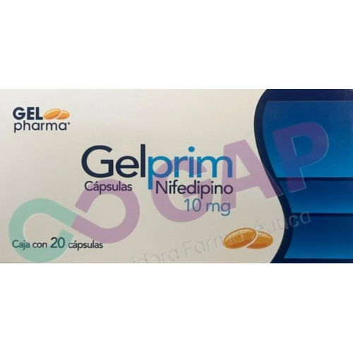 GE NIFEDIPINO GELPRIM 10 MG 20 CAPSULAS