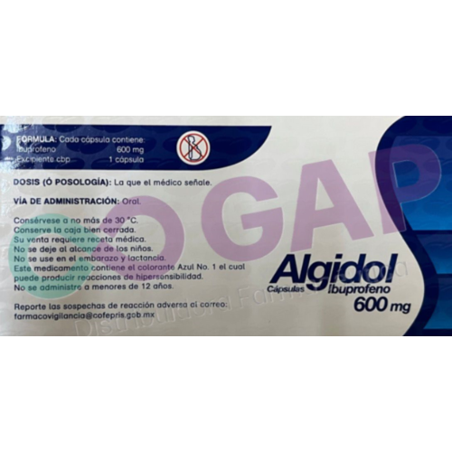 GE IBUPROFENO ALGIDOL 600 MG 10 CAPSULAS GEL