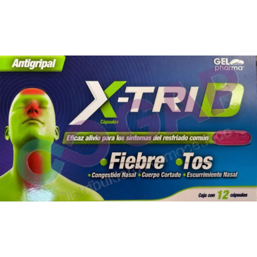 GE DEXTROM/FENILEF/CLORF/PARACE X-TRID 12 CAPSULAS