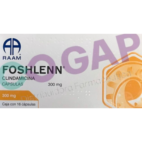 GE CLINDAMICINA FOSHLENN 300 MG 16 CAPSULAS