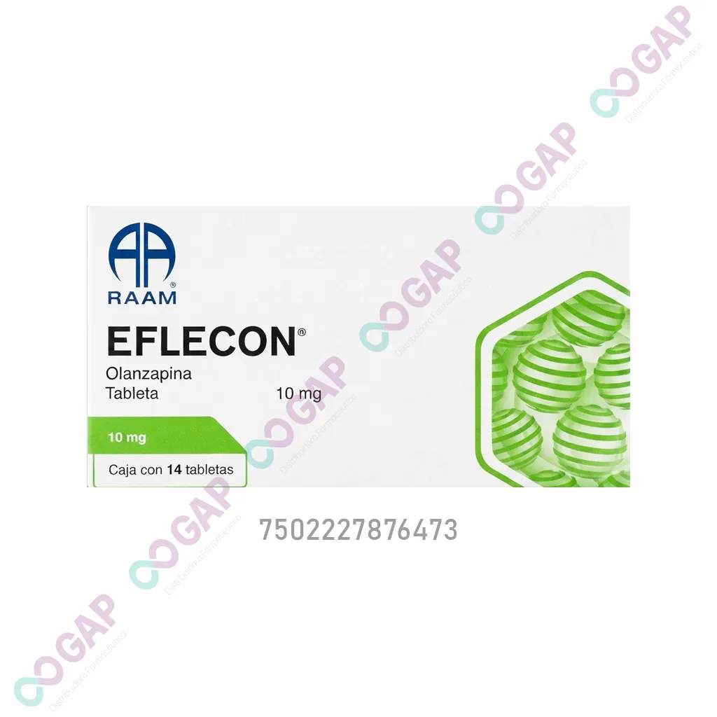 GE OLANZAPINA EFLECON 10 MG 14 TABLETAS