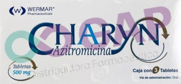 GE AZITROMICINA CHARYN 500 MG 3 TABLETAS