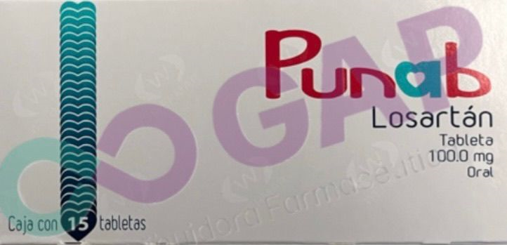 GE LOSARTAN PUNAB 100 MG 15 TABLETAS