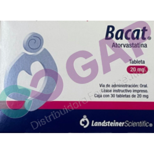 GE ATORVASTATINA BACAT 20 MG 30 TABLETAS