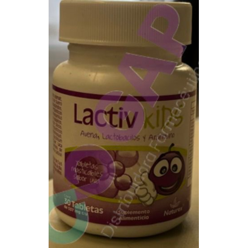 LACTIV KIDS 30 TABS MAST SABOR UVA