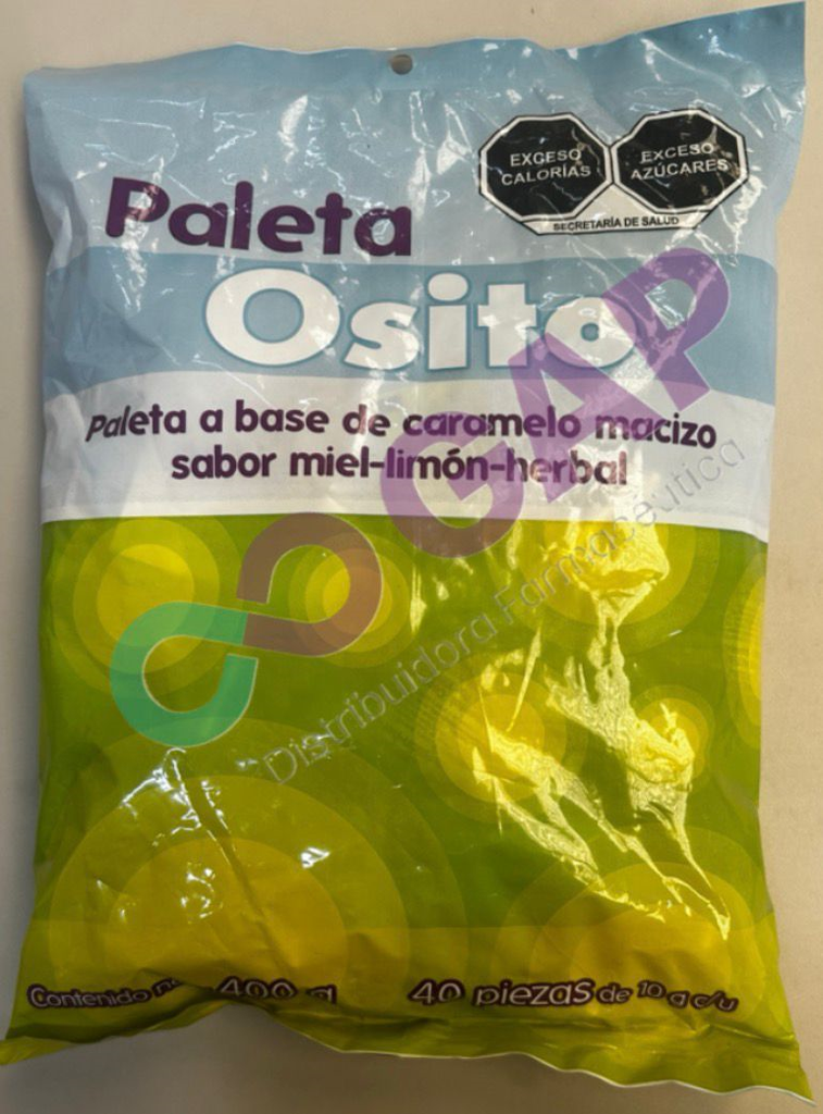 PALETA OSITO BOLSA C/40 PZAS 400 G