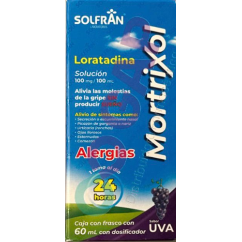 GE LORATADINA 100MG/100ML SOL MORTRIXOL SAB UVA 60ML