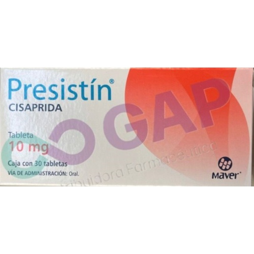 GE CISAPRIDA PRESISTIN 10 MG 30 TABLETAS