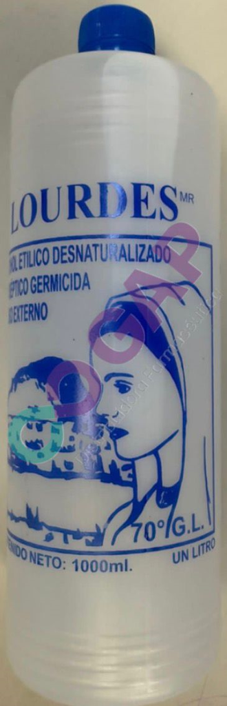 ALCOHOL DESNATURALIZADO ETILICO 70% LOURDES FCO 125 ML