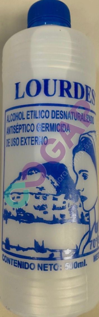 ALCOHOL ETILICO DESNATURALIZADO LOURDES 70% 500 ML
