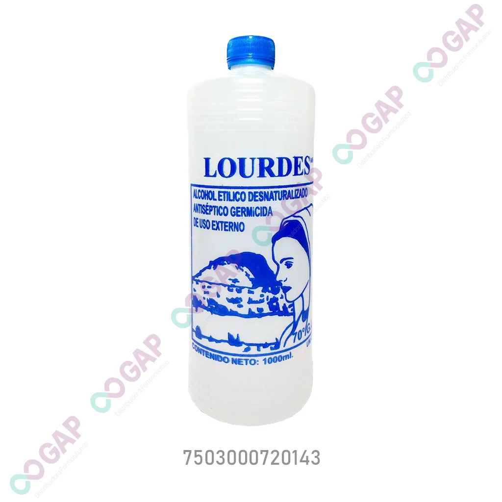 ALCOHOL ETILICO DESNATURALIZADO LOURDES 70% 1000 ML