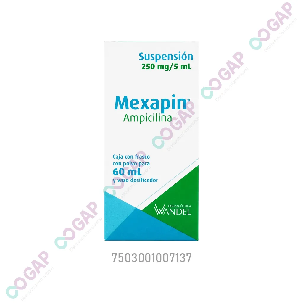 GE AMPICILINA MEXAPIN SUSPENSION 250 MG 60 ML