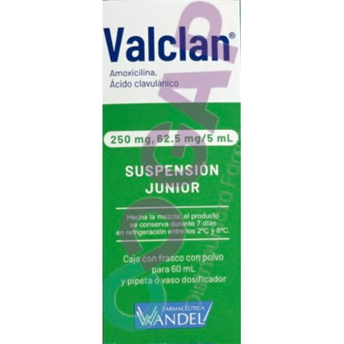 GE AMOXICILINA/AC CLAVU VALCLAN SUSP JUNIOR 250 MG 60 ML