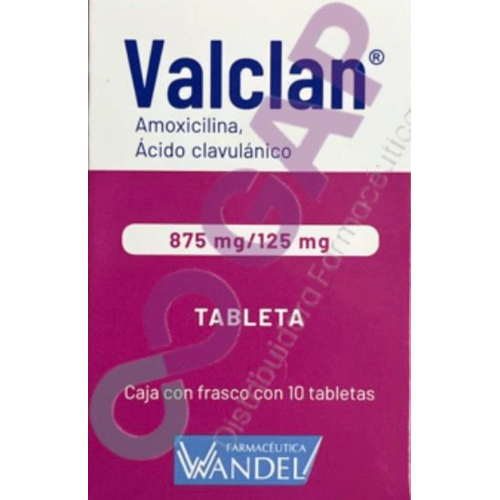 GE AMOXI/AC CLAVU VALCLAN 875/125 MG 10 TABLETAS
