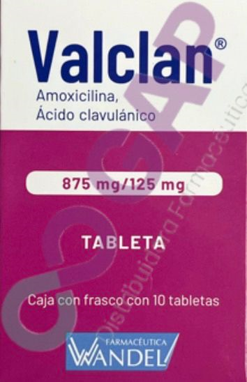 GE AMOXI/AC CLAVU VALCLAN 875/125 MG 10 TABLETAS