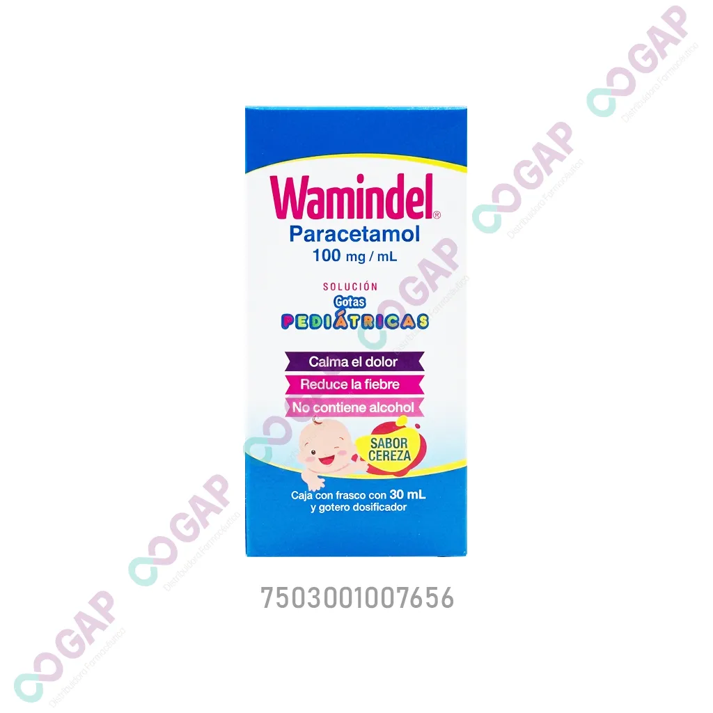 GE PARACETAMOL WAMINDEL SOL PED GTS 100MG/ML 30 ML