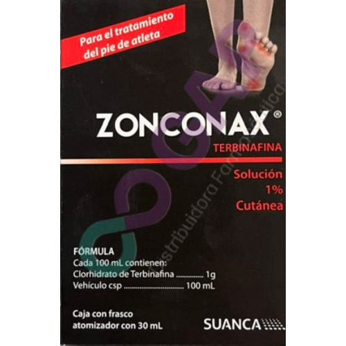 GE TERBINAFINA ZONCONAX SOLUCION 1% ATOMIZADOR FCO 30 ML
