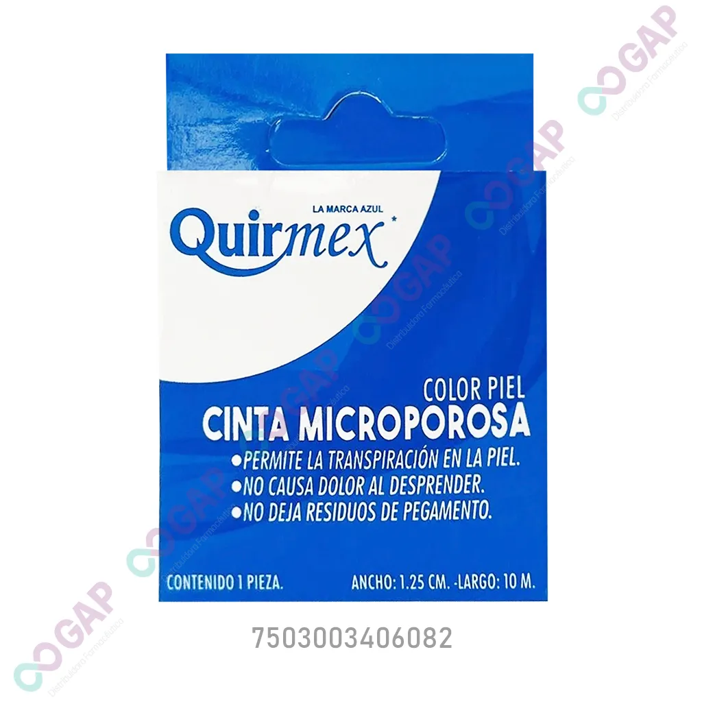 CINTA MICROPORE COLOR PIEL QUIRMEX 1.25CMX10M