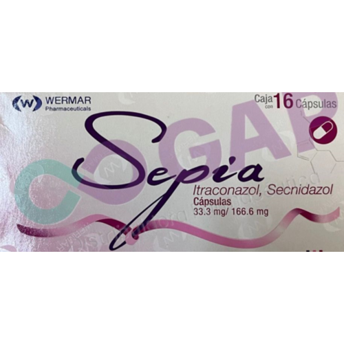 GE ITRACONAZOL/SECNIDAZOL SEPIA 16 CAPSULAS