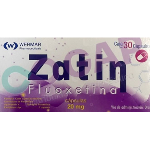 GE FLUOXETINA ZATIN 20 MG 30 CAPSULAS