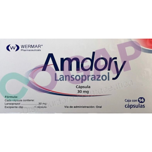 GE LANSOPRAZOL AMDORY 30 MG 14 CAPSULAS